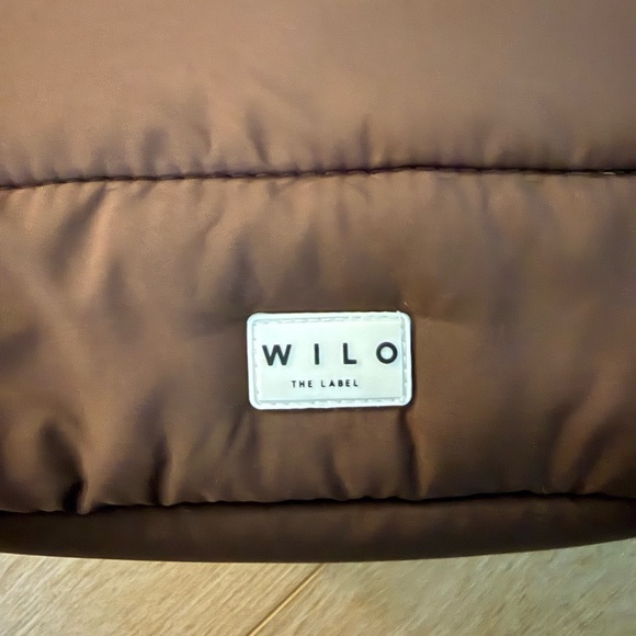Wilo Chocolate Brown Puffer Tote Bag - Picture 3 of 4